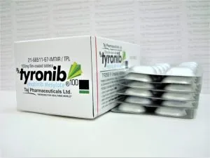 Taj Pharma is WHO-GMP Certified Pharmaceutical Wholesaler of Imatinib Tablets 100mg (Tyronib), Imatinib Tablets 100mg (Tyronib) Supplier, Imatinib Tablets 100mg (Tyronib) Exporters from India. Taj Pharma holds excellent record in manufacturing of Imatinib Tablets 100mg (Tyronib) from India.