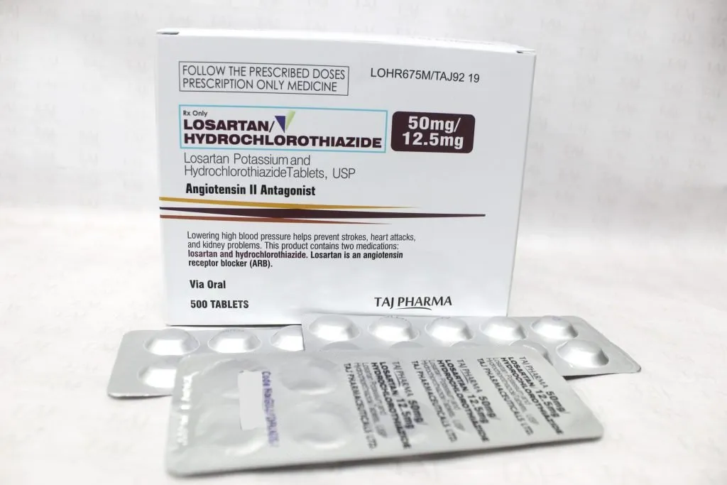 Losartan Potassium and Hydrochlorthiazide Tablets-50mg-12.5 mg Taj Pharma