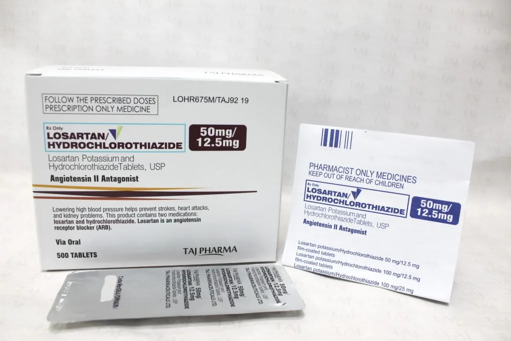 Losartan Potassium and Hydrochlorthiazide Tablets USP-50mg-12.5 mg