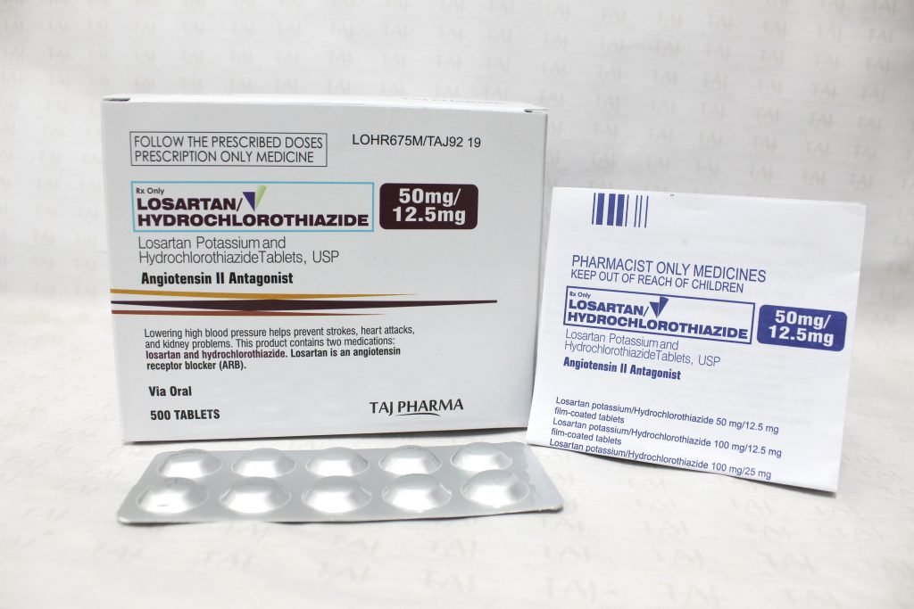 Losartan Potassium and Hydrochlorthiazide -Tablets USP-50mg-12.5 mg Taj Pharma