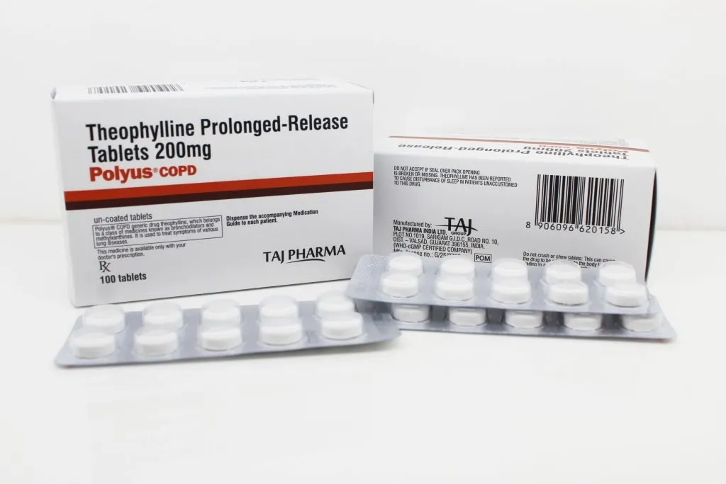 Leading Theophylline Prolonged-Release Tablets 200mg Manufacturer & Supplier in India