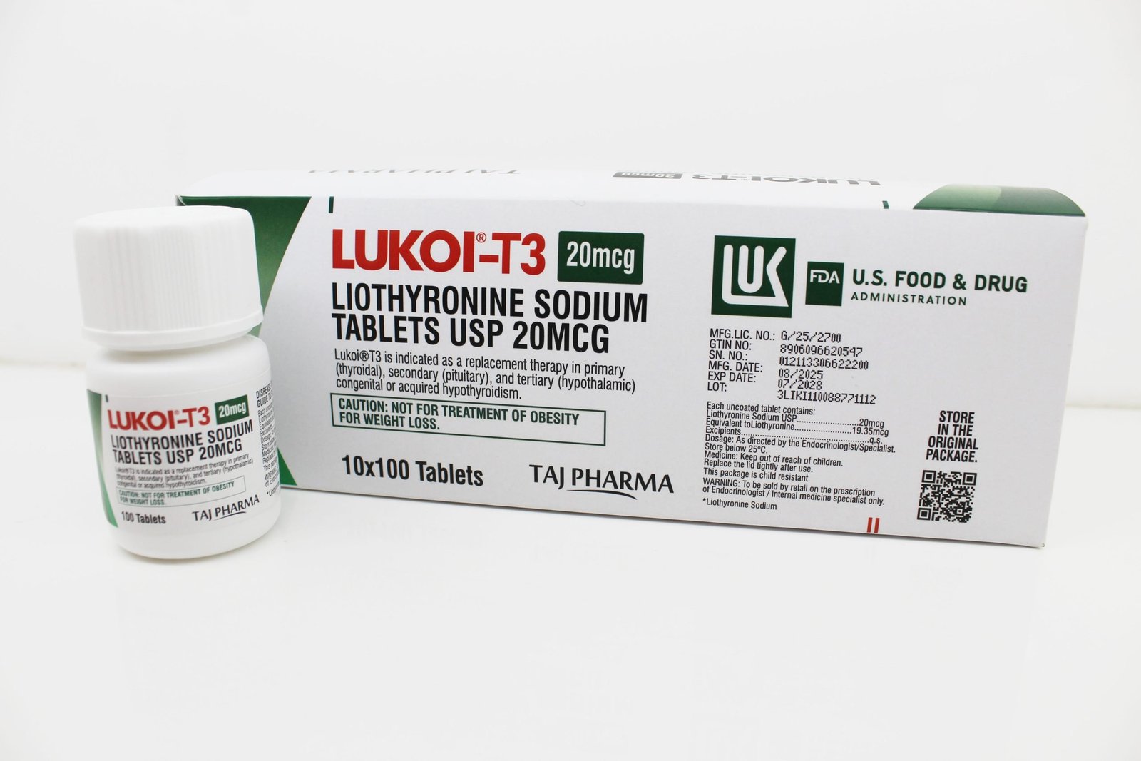 Liothyronine Sodium 20mcg Tablets Manufacturer Suppliers in India