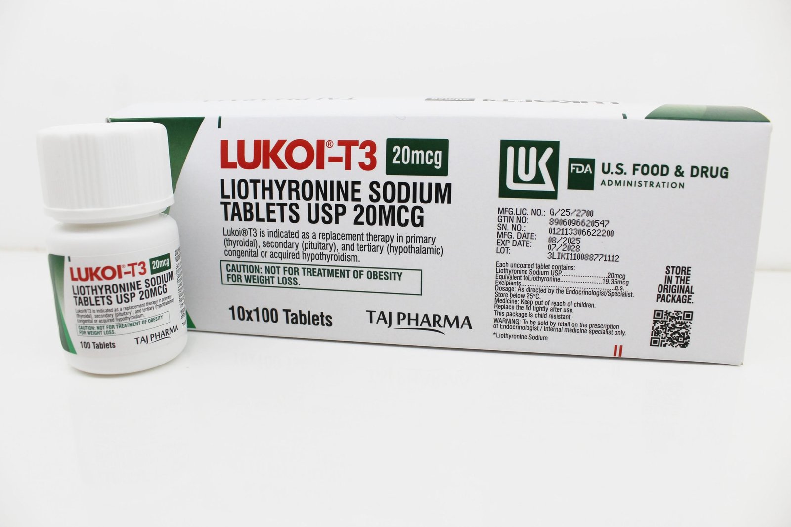 Liothyronine Sodium 20mcg Tablets Manufacturer from Mumbai