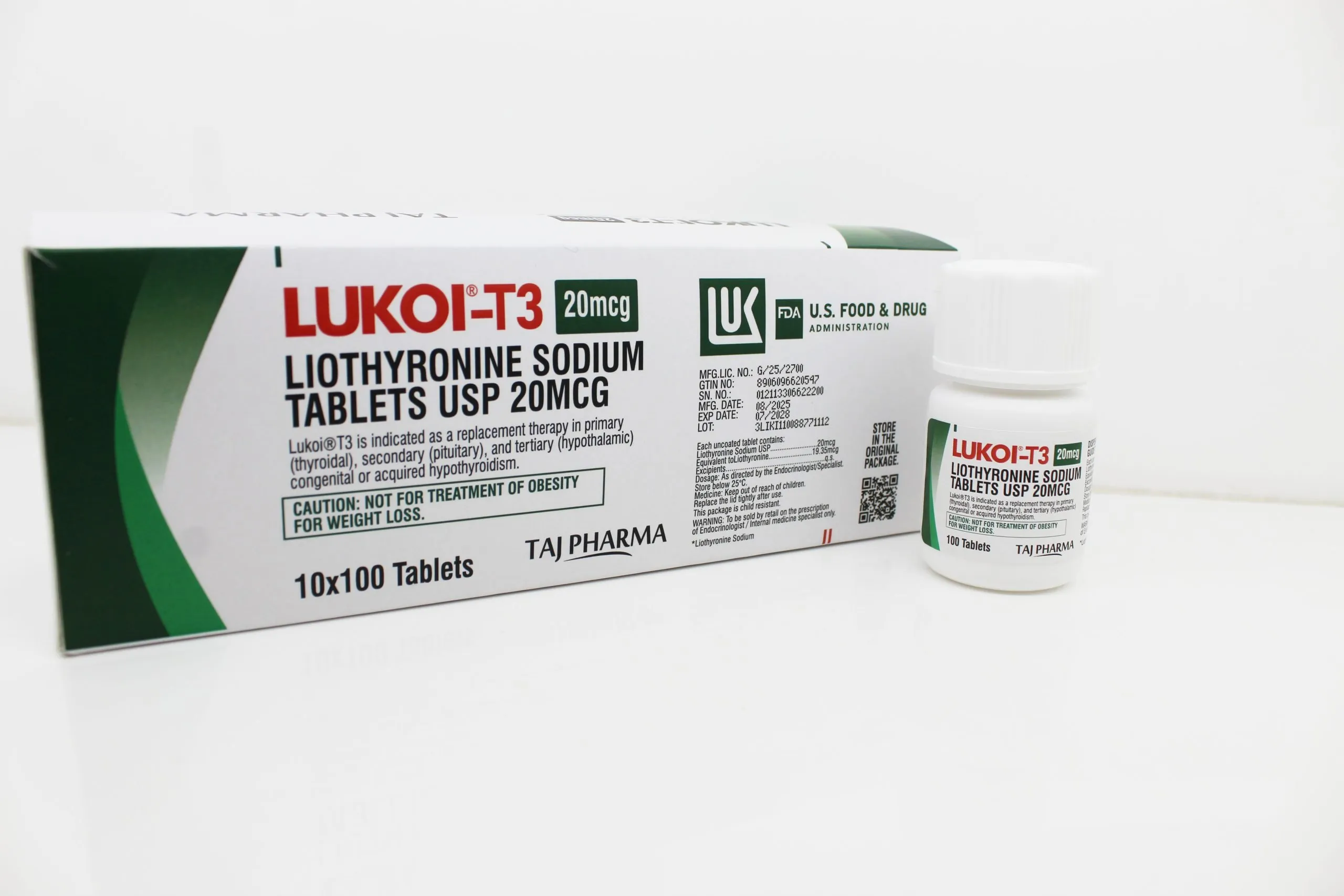 Liothyronine Sodium 20mcg Tablets Manufacturers PAN India Suppliers Exporters