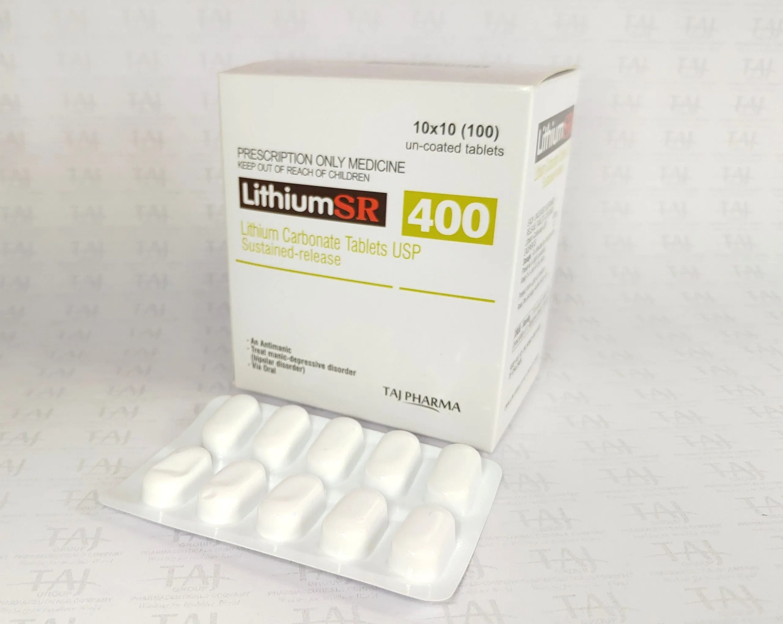 Lithium Carbonate Tablets USP Sustained-release 400mg (Lithium SR) manufacturer in India, Lithium Carbonate Tablets USP Sustained-release 400mg (Lithium SR) suppliers in India, Lithium Carbonate Tablets USP Sustained-release 400mg (Lithium SR) exporters in India, Lithium Carbonate Tablets USP Sustained-release 400mg (Lithium SR) manufacturer from India Lithium 400mgTablet SR Lithium Carbonate Oral Lithium Carbonate SR 400mg Tablets