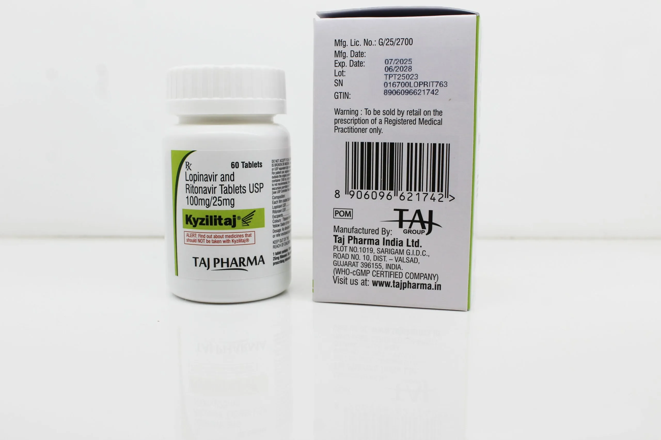 Lopinavir 100mg and Ritonavir 25mg Tablets Manufacturer & Supplier in India