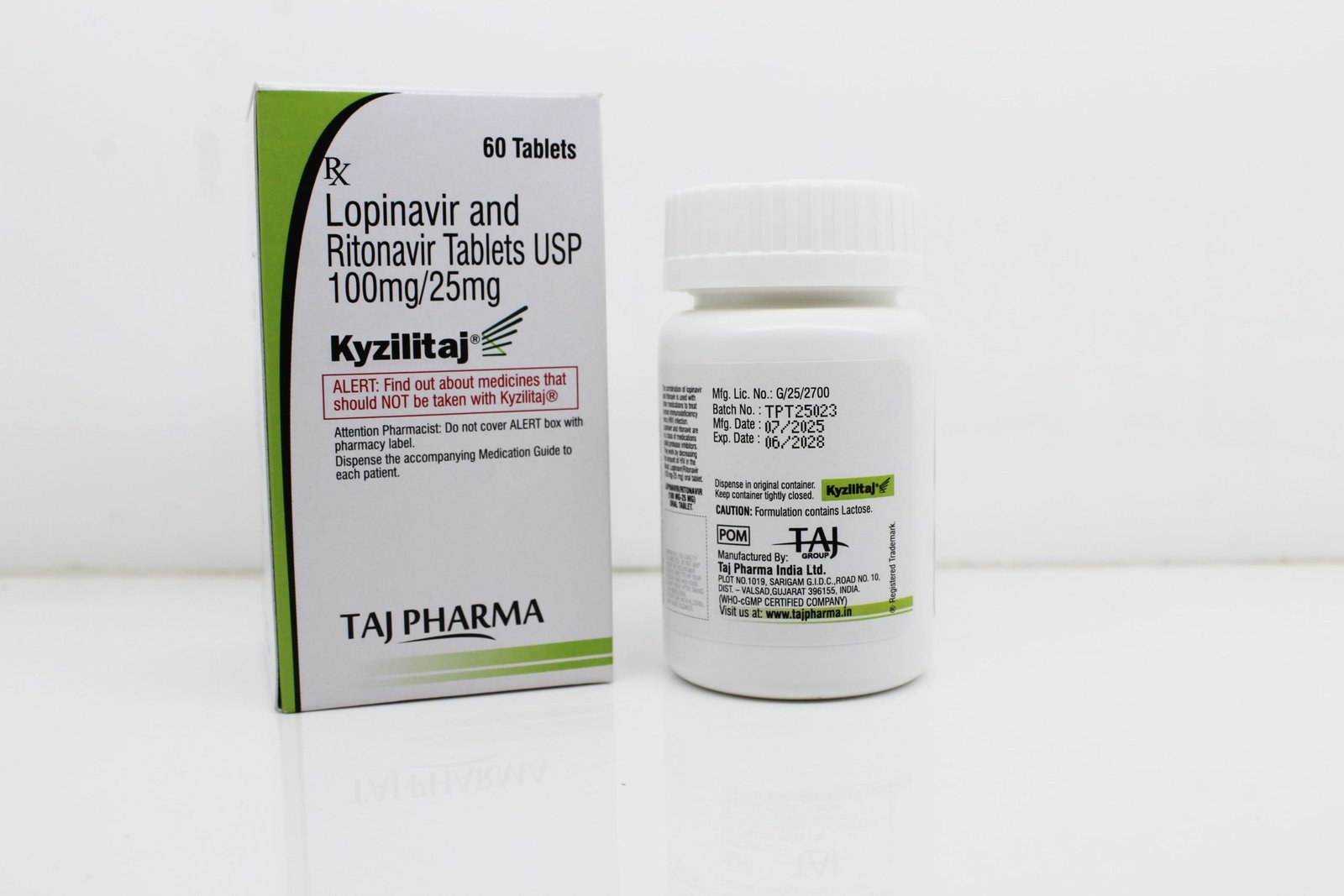 Lopinavir 100mg and Ritonavir 25mg Tablets (Kyzilitaj) Manufacturers India & Pioneer Exporters