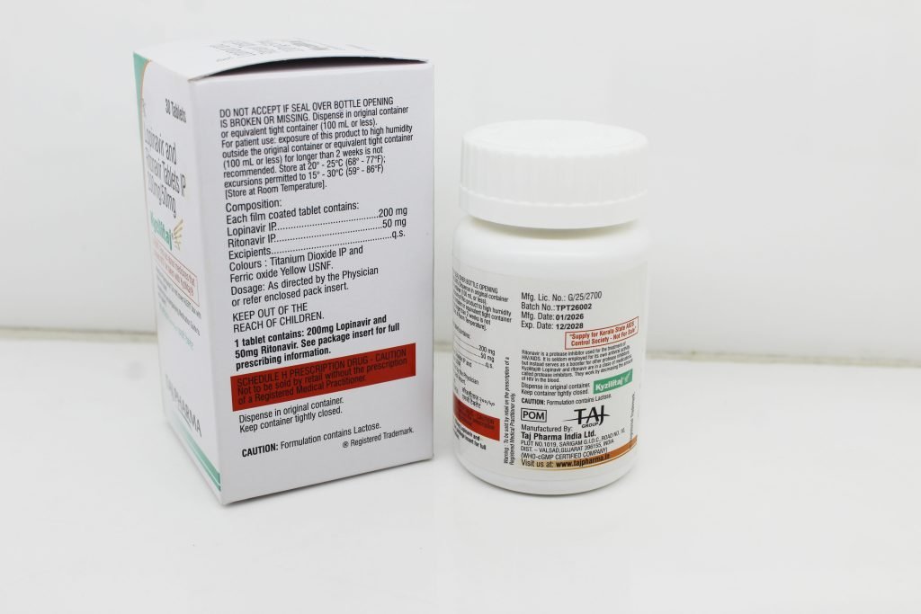 Lopinavir 200mg and Ritonavir 50mg Tablets Manufacturers India & Pioneer Exporters