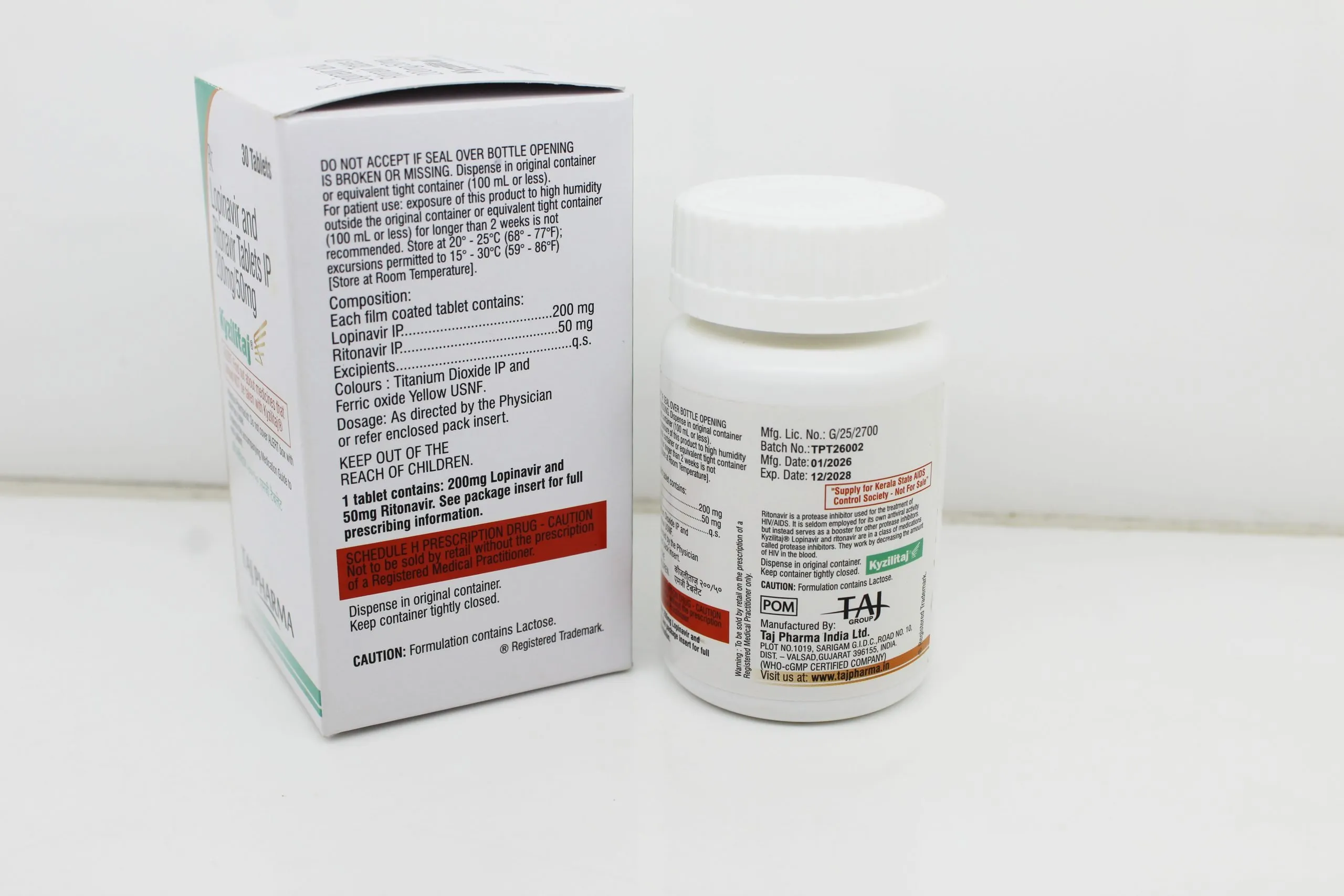 Lopinavir 200mg and Ritonavir 50mg Tablets Manufacturers India & Pioneer Exporters