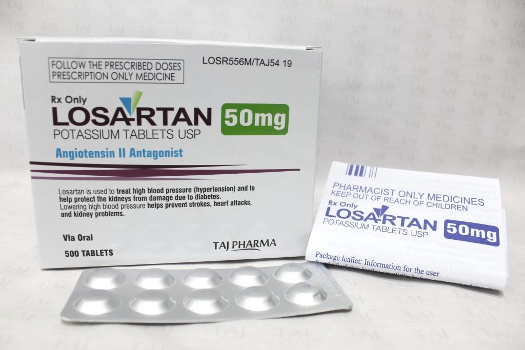 Losartan Potassium Tablets USP-50mg Taj pharma