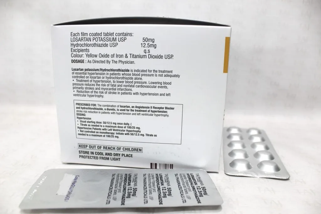 Losartan Potassium and Hydrochlorthiazide Tablets -50mg-12.5 mg