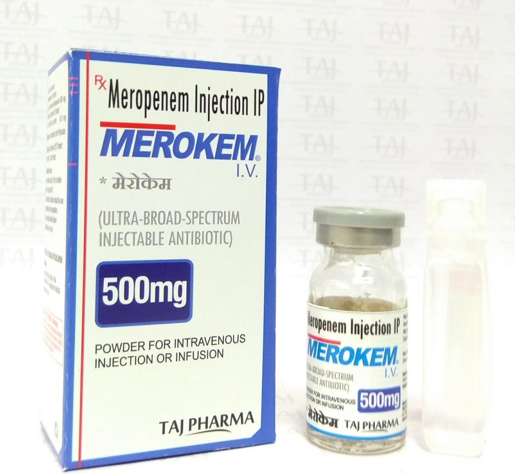Merokenm (Meropenem) 500mg powder for solution for injection & infusion