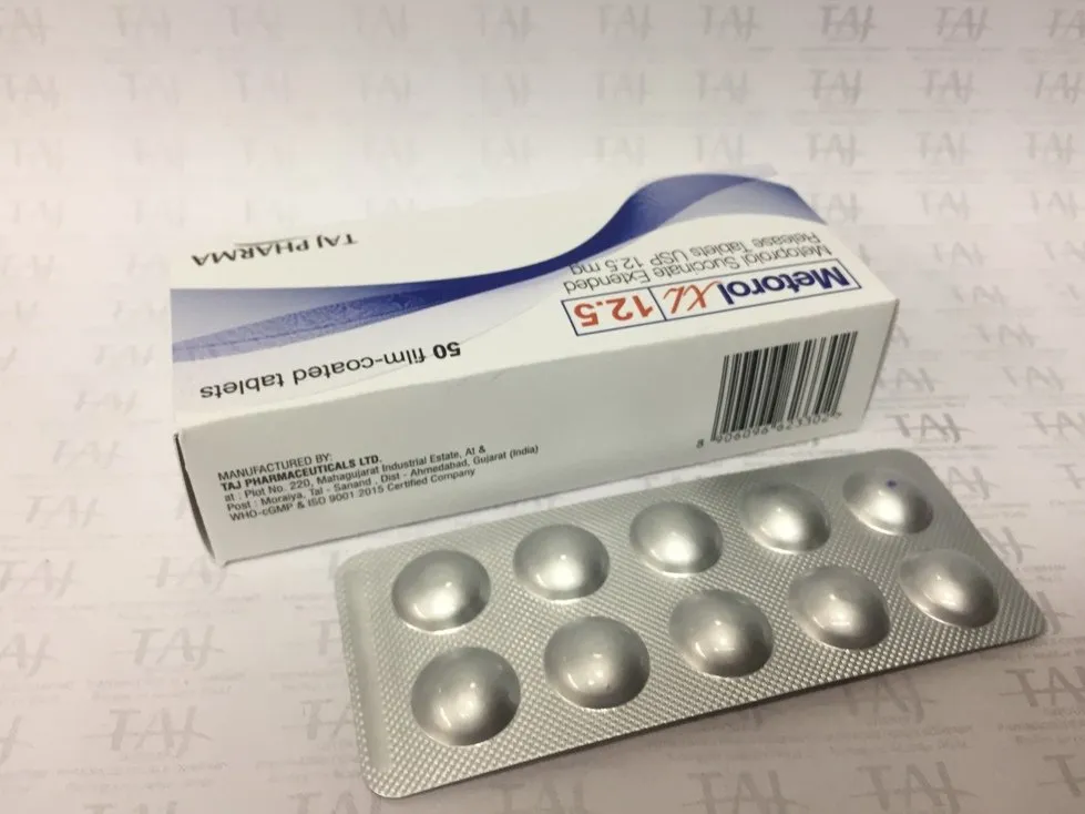 METOPROLOL SUCCINATE EXTENDED RELEASE TABLETS USP 12.5 MG (METOROL XL 12.5) TABLETS USP -Taj-Pharma