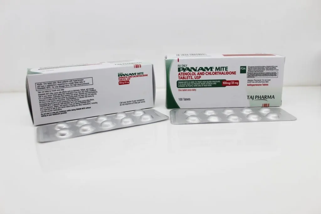 Manufacturer of Atenolol 100mg and Chlorthalidone 25mg Tablets Supplier PAN India