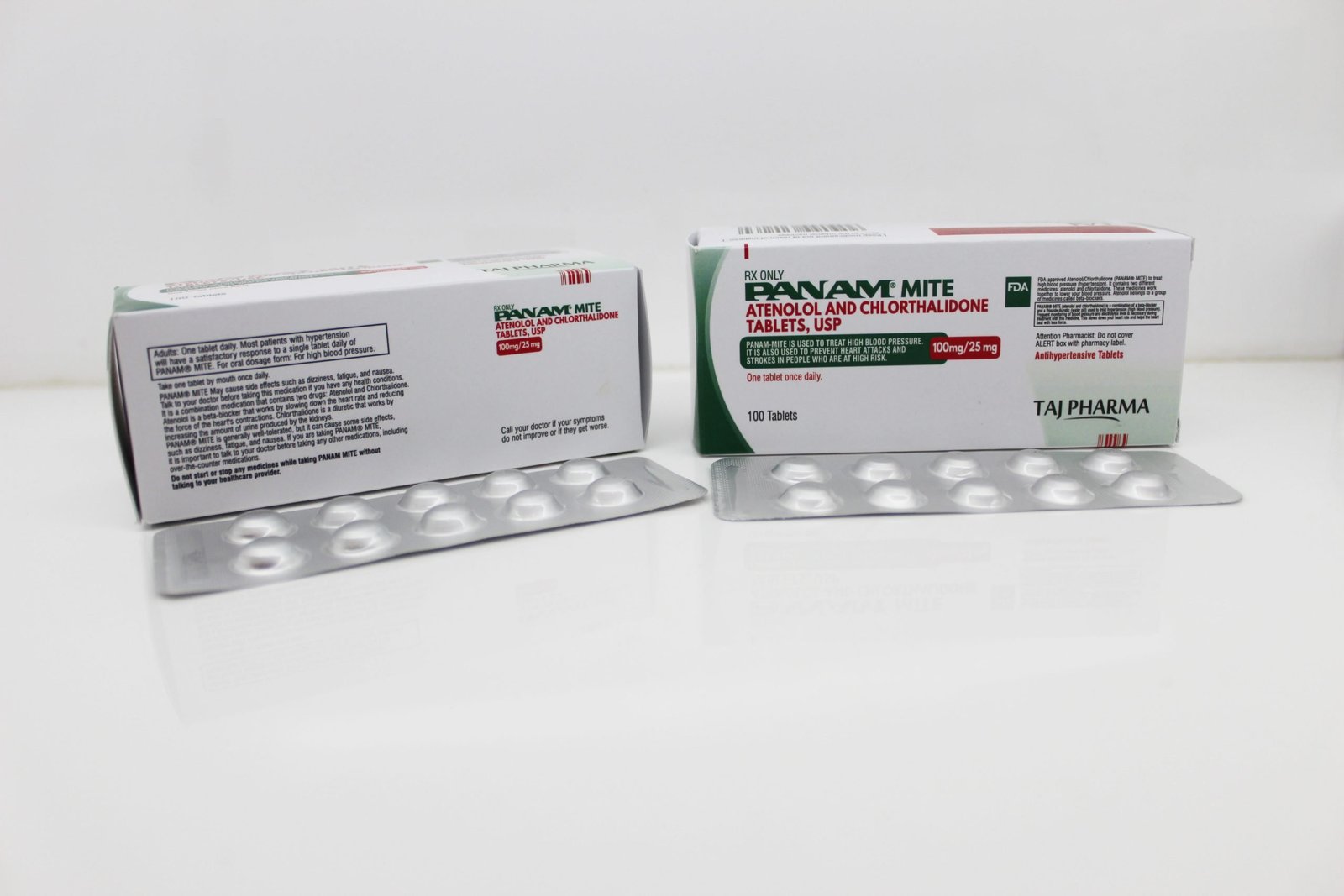 Manufacturer of Atenolol 100mg and Chlorthalidone 25mg Tablets Supplier PAN India