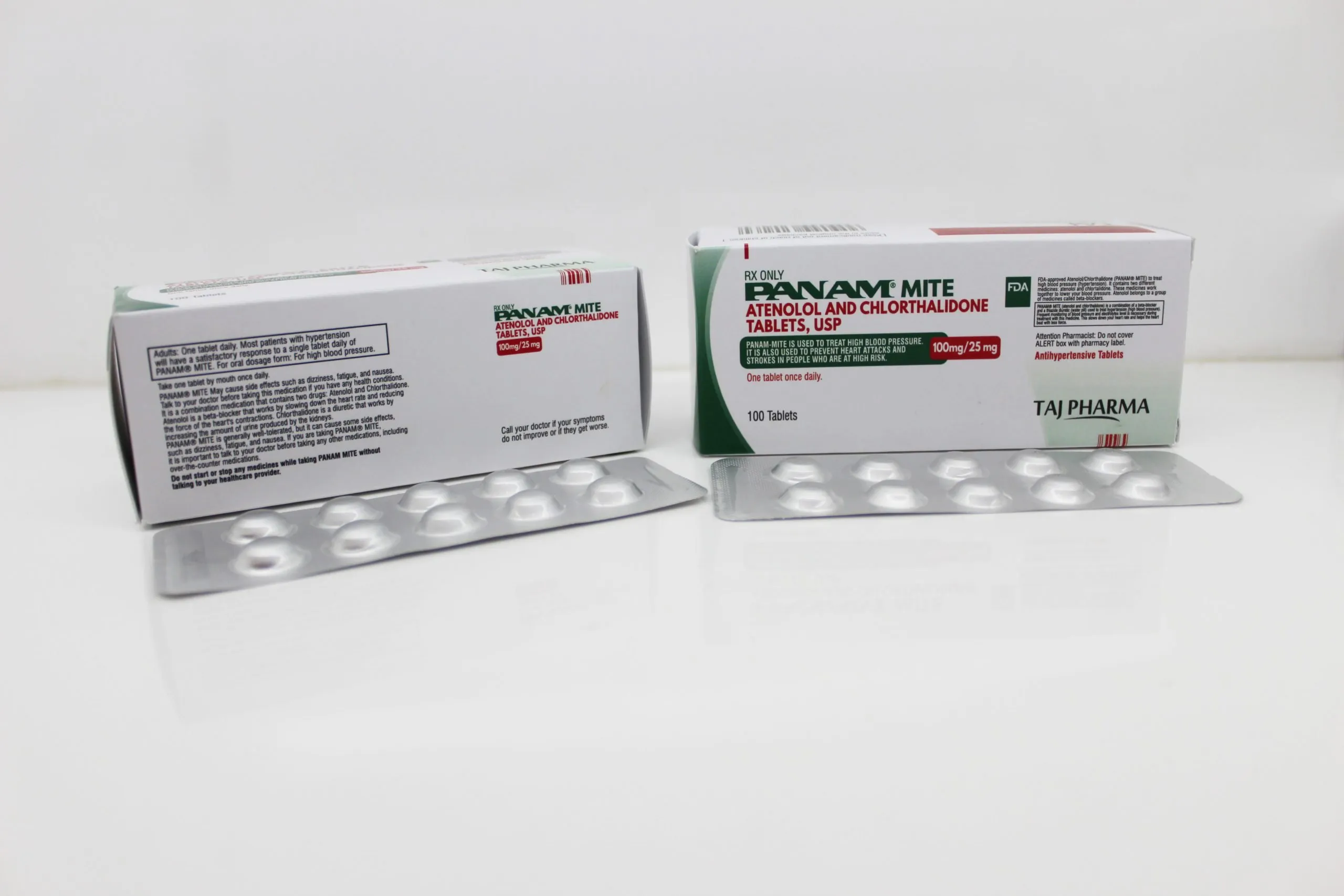 Manufacturer of Atenolol 100mg and Chlorthalidone 25mg Tablets Supplier PAN India