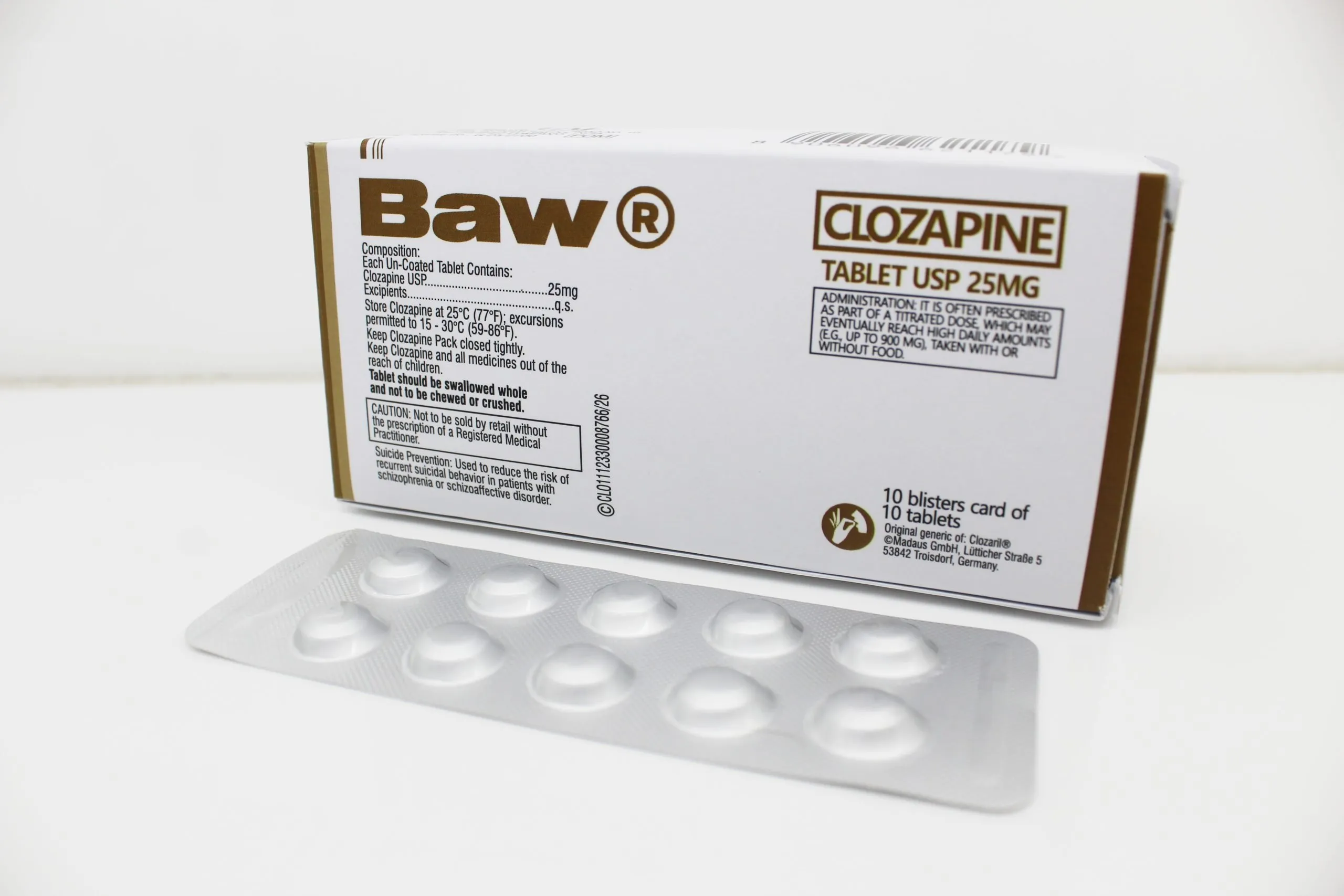 Clozapine 25mg Tablets Supplier PAN India