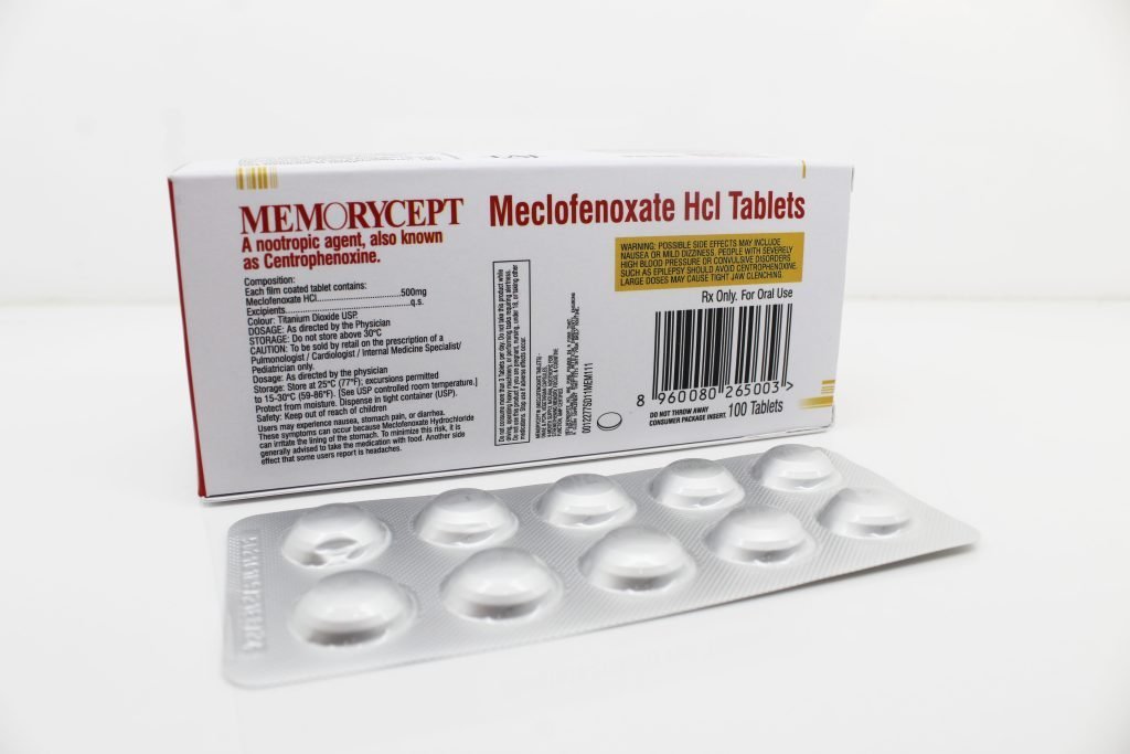 Manufacturer of Meclofenoxate HCl Tablets 500mg Supplier PAN India