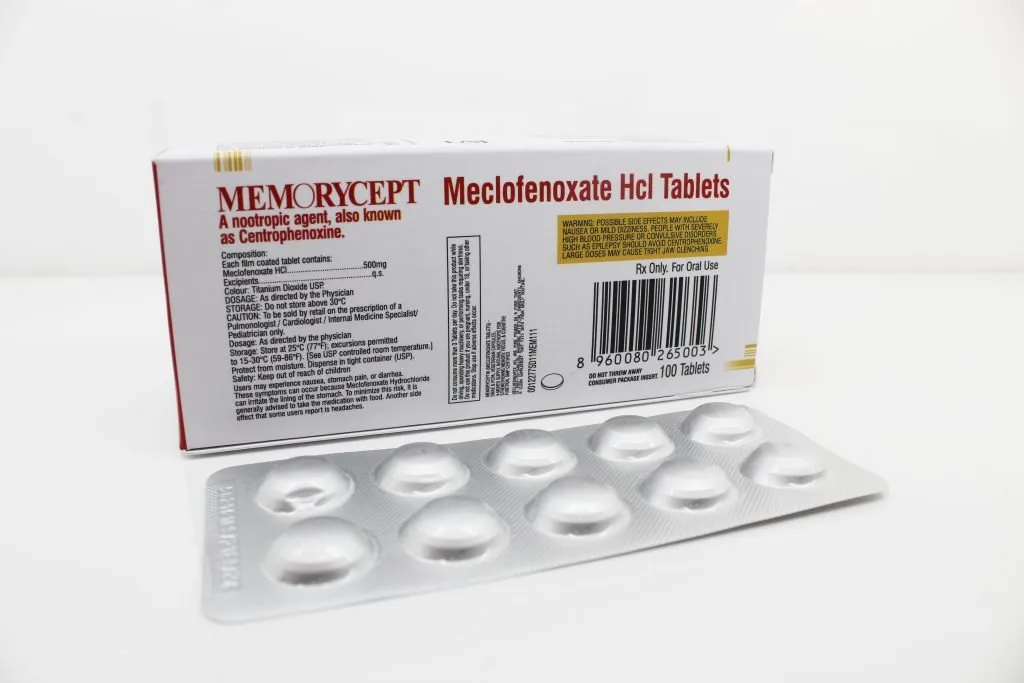 Manufacturer of Meclofenoxate HCl Tablets 500mg Supplier PAN India