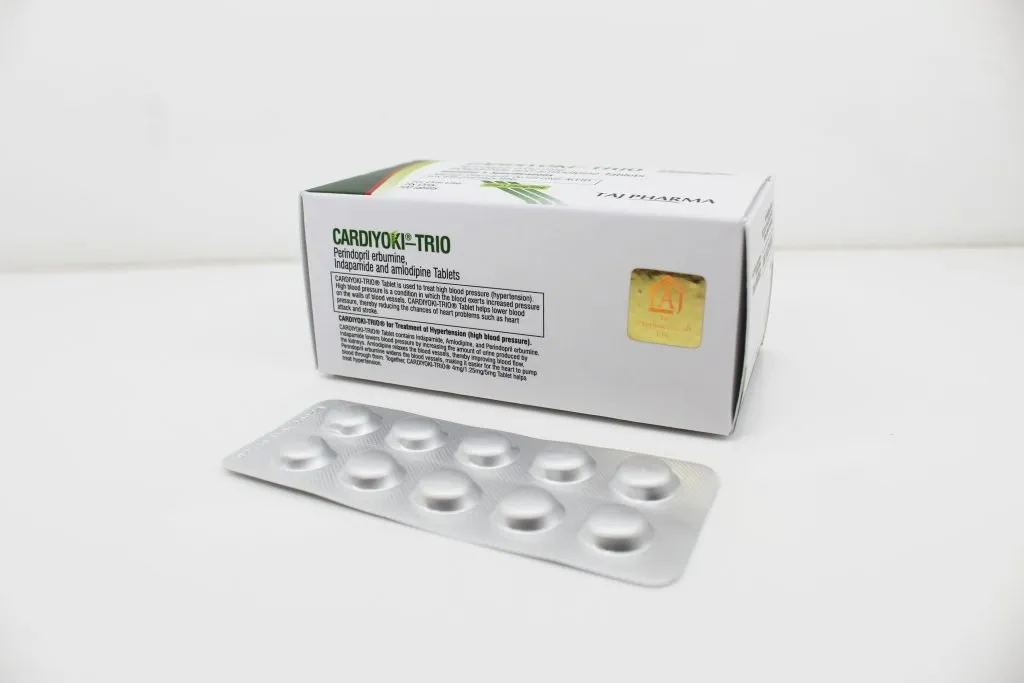 Manufacturer of Perindopril erbumine 5mg, Indapamide 1.25mg, Amlodipine 5mg Tablets Supplier PAN India