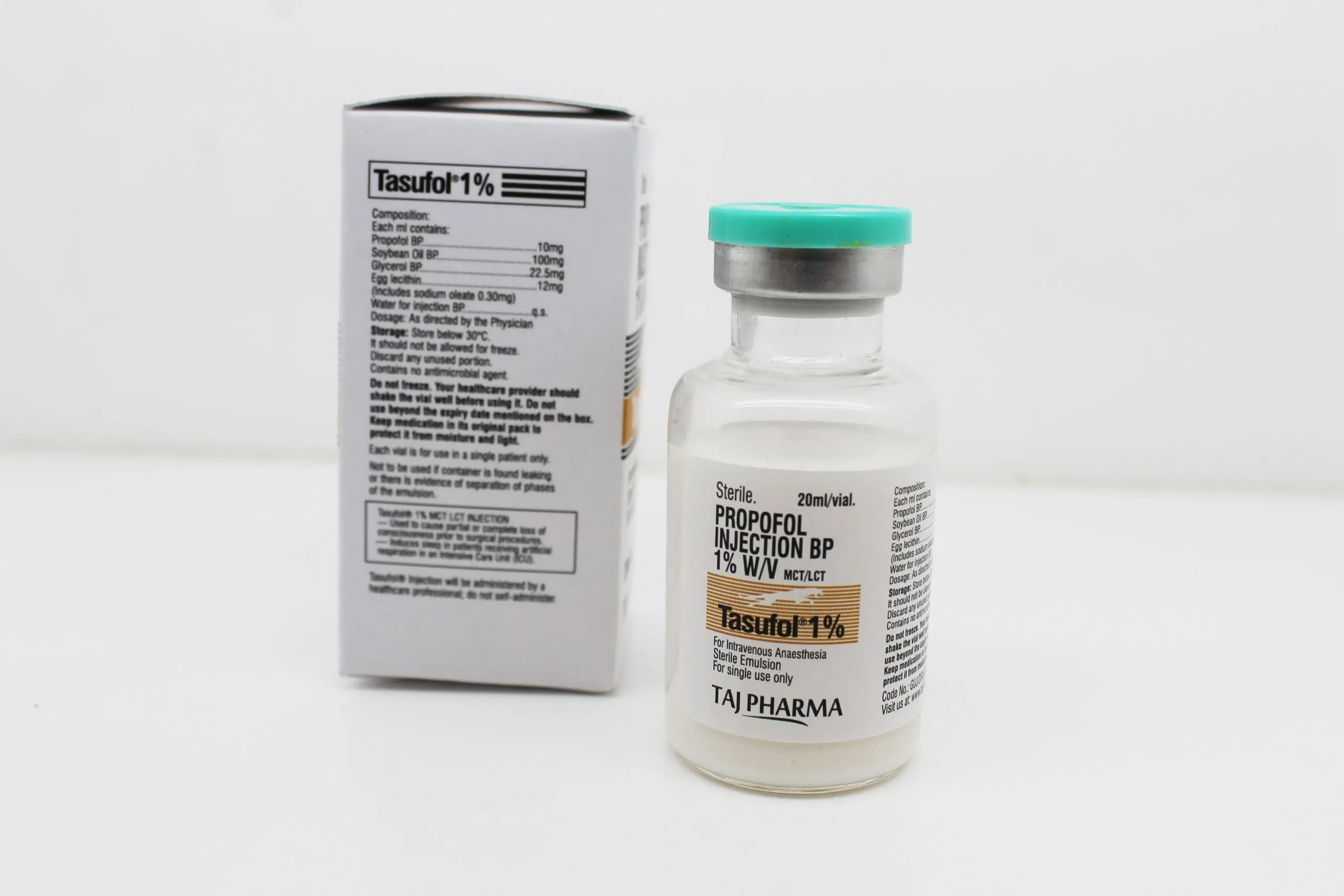 Manufacturer of Propofol Injection BP 1% 20ml Supplier PAN India