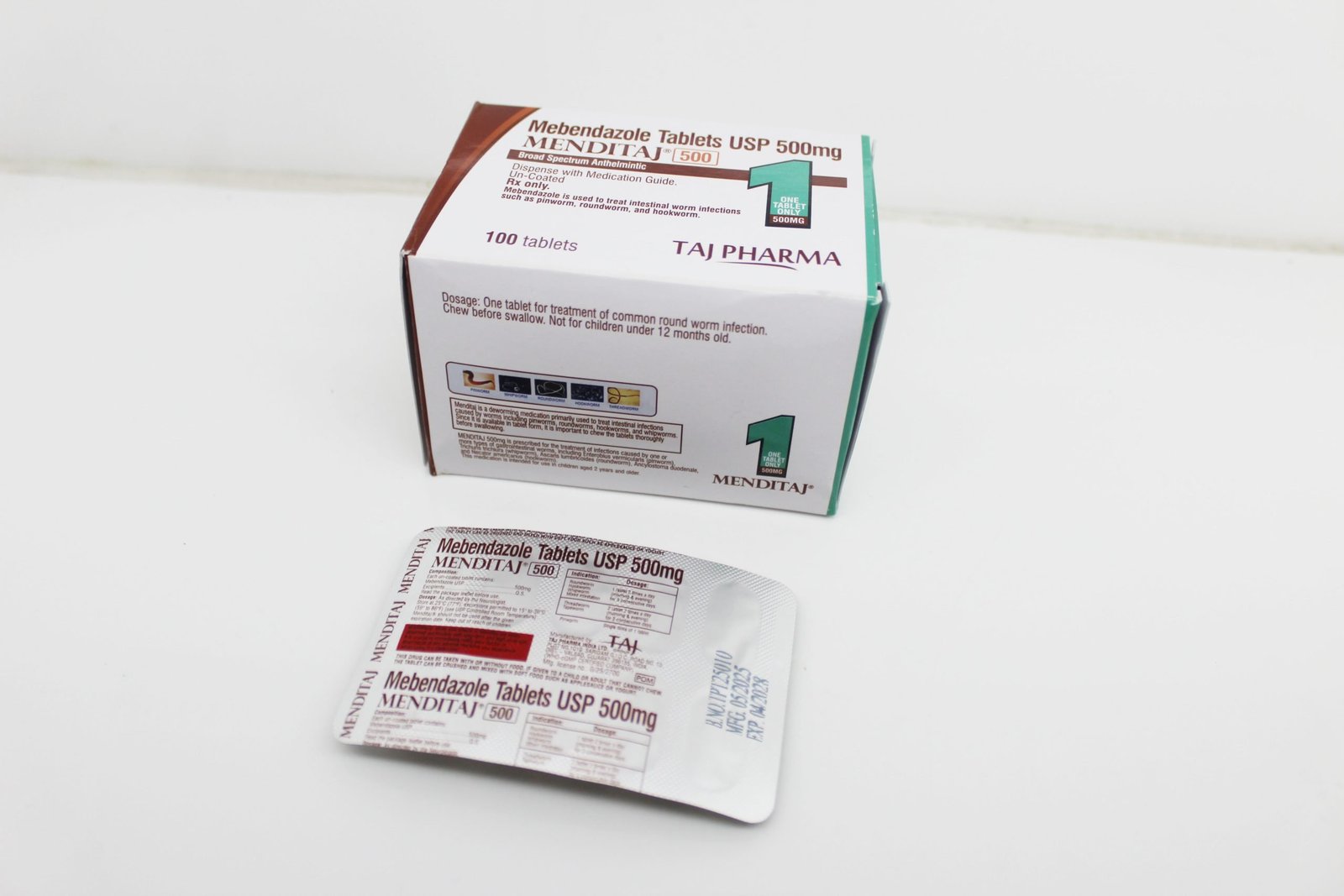 Mebendazole Tablets USP 500mg Manufacturer from Mumbai