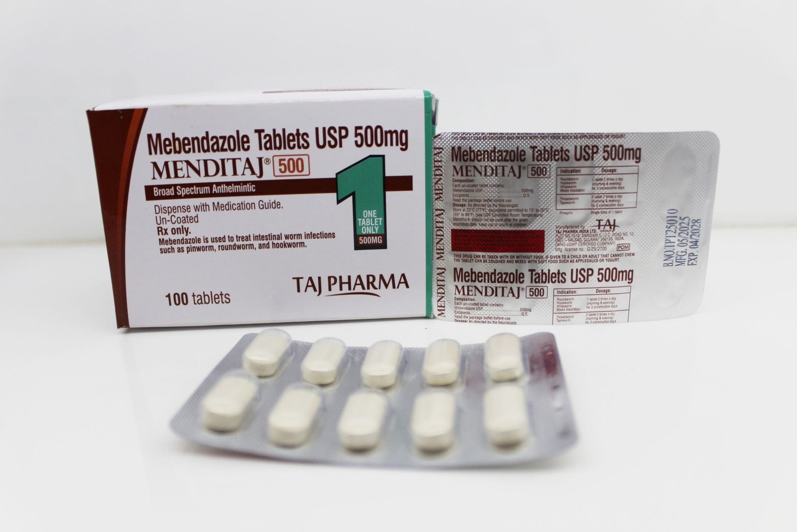 Mebendazole Tablets 500mg Manufacturer in Mumbai