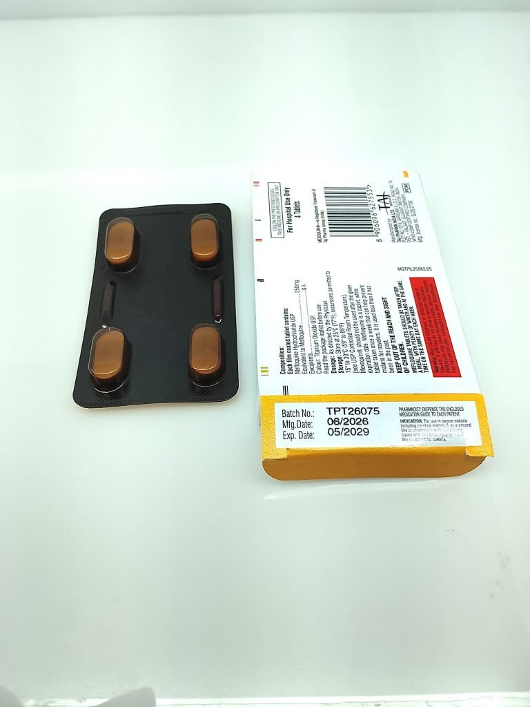 Mefloquine Hydrochloride Tablets USP 250mg Manufacturers India & Pioneer Exporters
