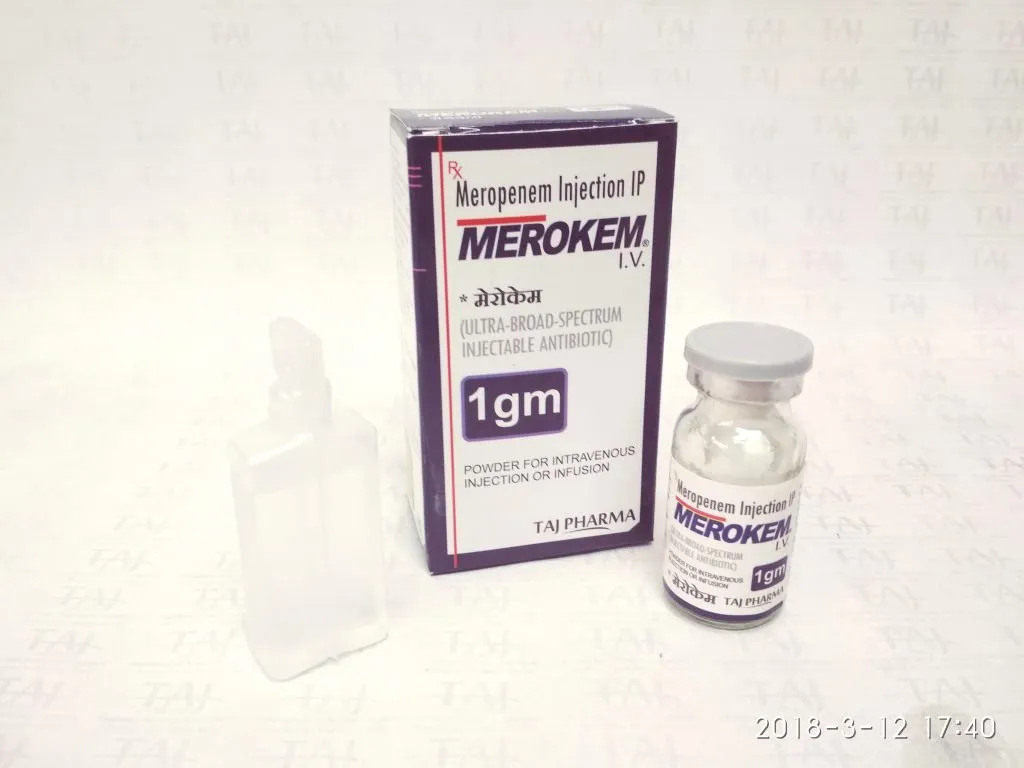 Merokenm (Meropenem) 1 g powder for solution for injection & infusion