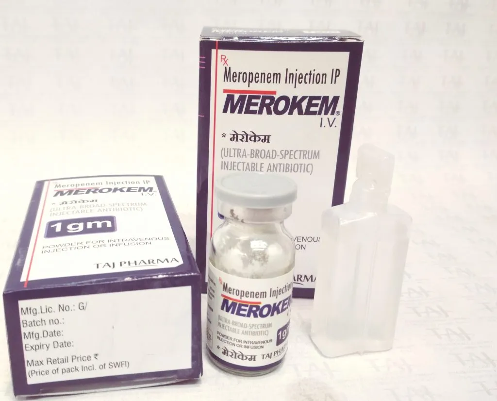 Merokenm (Meropenem) 1 g powder for solution for injection & infusion