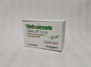 Methotrexate 2.5mg Tablets USP Manufacturer in India gives the assurance of high-quality and purity. The company carries the rich experience in the niche manufacturing of Methotrexate 2.5mg Tablets USP. Taj Pharmaceuticals is reputed manufacturer and Methotrexate 2.5mg Tablets USP suppliers in India.