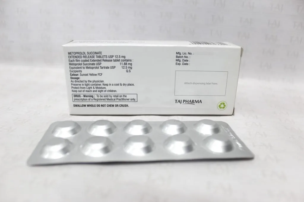 Metoprolol Succinate film coated tablets USP 12.5 (METOROLXL)