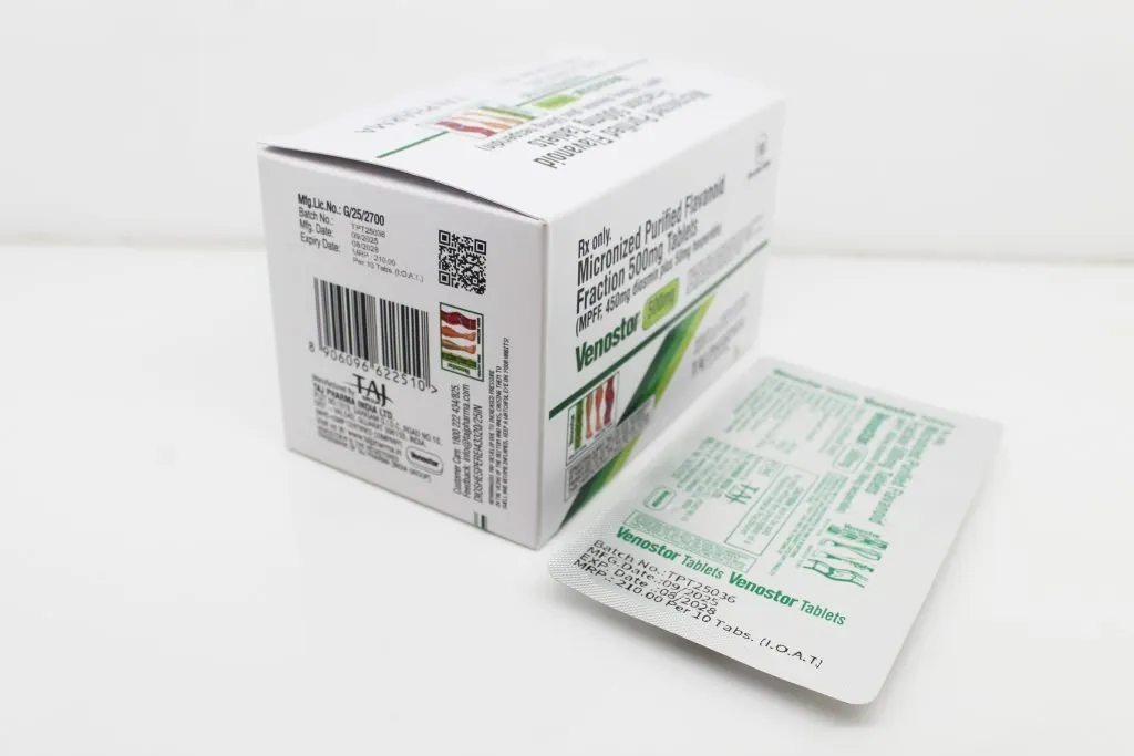 Micronized Purified Flavanoid Fraction Tablets 500mg (MPFF) Manufacturers India & Pioneer Exporters
