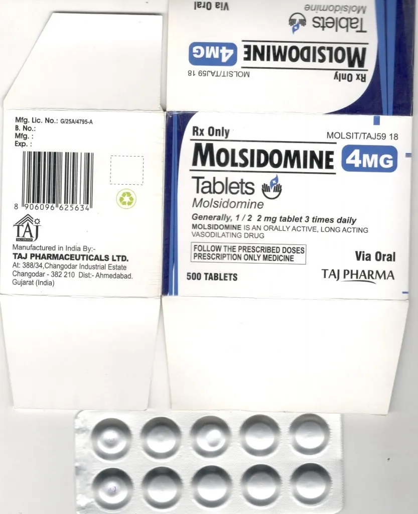 Molsidomine 2mg / 4mg Tablets manufacturer