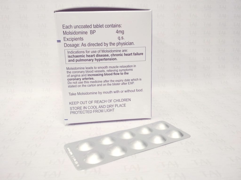Molsidomine 4mg Tablets Taj Pharma