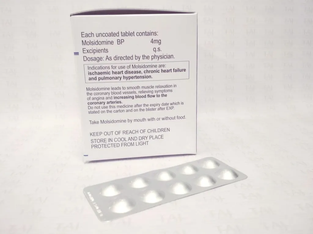 Molsidomine 4mg Tablets Taj Pharma
