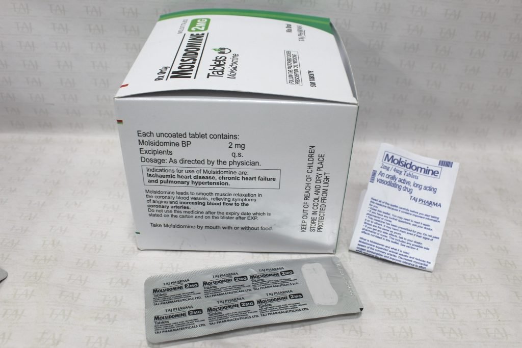 Molsidomine Tablets 2mg Taj Pharmaceuticals
