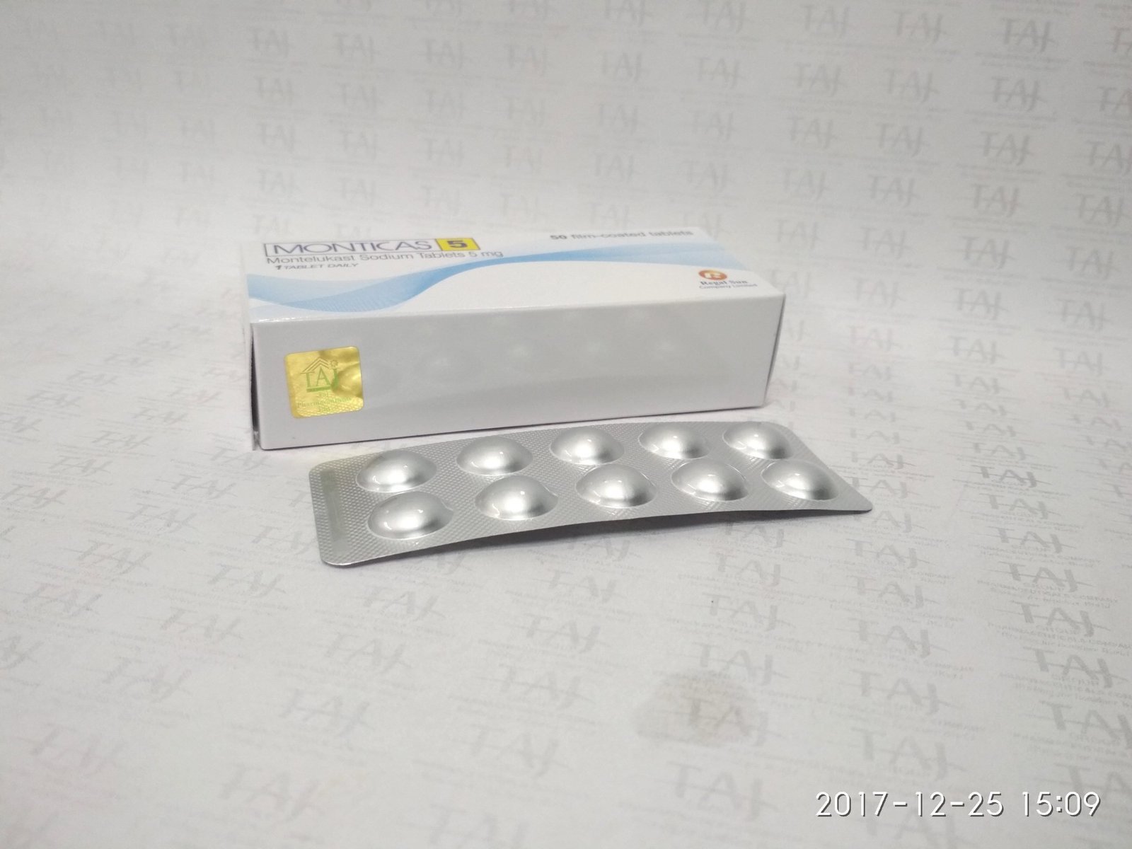 Monteleukast Sodium Tablets (Monticas) 5mg Taj Pharma FDA approved, Monteleukast Sodium Tablets (Monticas) 5mg Taj Pharma manufacturers, suppliers & exporters in India. Get contract manufacturing for Monteleukast Sodium Tablets (Monticas) 5mg Taj Pharma, Find best price for Monteleukast Sodium Tablets (Monticas) 5mg Taj Pharma generic drug and Monteleukast Sodium Tablets (Monticas) 5mg Taj Pharma generic version available at best price from GMP approved manufacturer