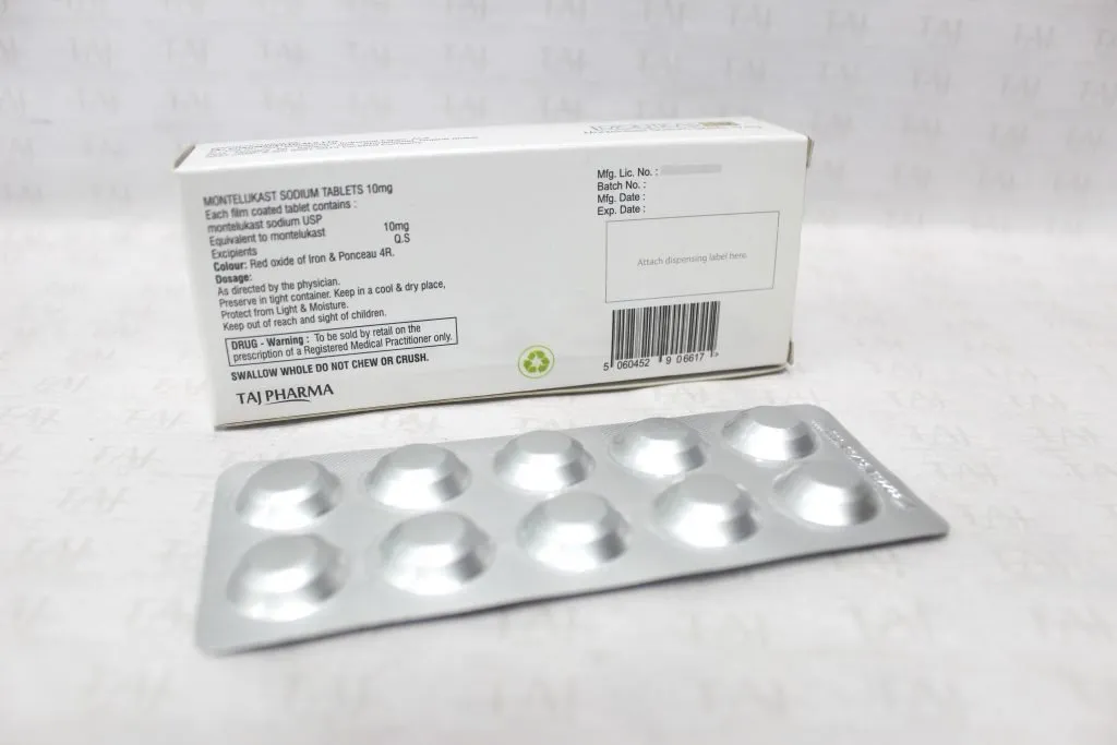 Montelukast Sodium Film Coated 10 mg Tablet (MONTICAS) Taj Pharma