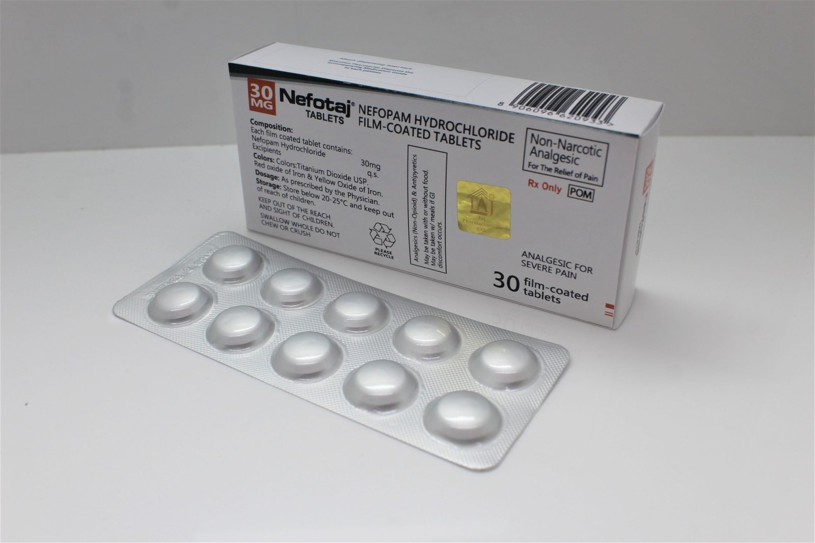 Nefopam Hydrochloride tablet 30 mg Manufacturers, Nefopam Hydrochloride tablet 30 mg Suppliers, Exporters, India