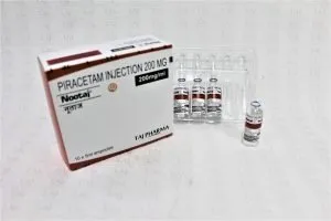 Taj Pharmaceuticals, one of the leading Piracetam Injection 200mg/ml (Nootaj) Manufacturers India brings the best-quality products. The company carries the rich experience in the niche manufacturing of Piracetam Injection 200mg/ml (Nootaj). Piracetam 20% Injection Piracetam Injection 200mg/ml manufacturers in India
