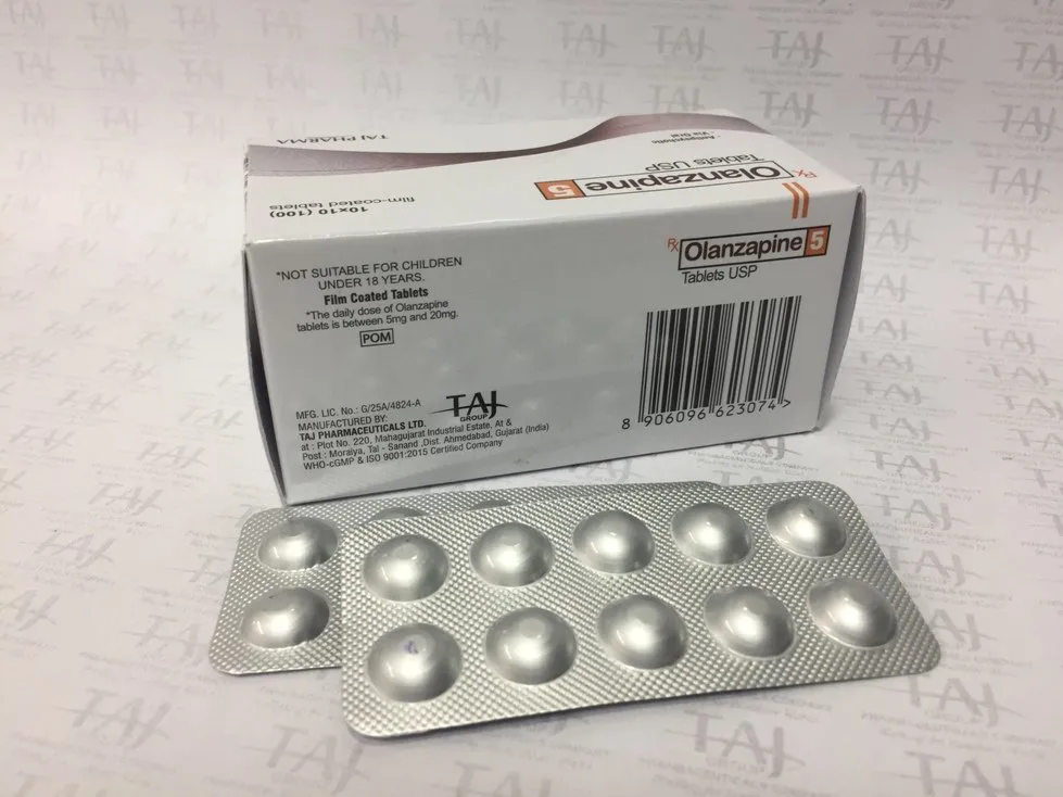 Olanzapine Tablets 5mg Taj Pharma Olanzapine Tablets USP 5mg Taj Pharma Taj Pharmaceuticals manufactures a wide range of pharmaceuticals formulation involving Tablets / Capsules / Injections and Orals. Taj Pharma India teamhas an excellent expertise in manufacturing and export of Olanzapine Tablets. Taj Pharmaceuticals has performed these business activities related to exports of Olanzapine Tablets for major foreign-affiliated pharmaceutical import companies, ministry of health, tenders etc. and have enjoyed the full confidence of these companies, instructions and governments.