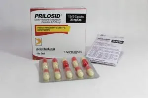 Taj Pharma is WHO-GMP Certified Pharmaceutical Wholesaler of Omeprazole 20mg Gastro-resistant Capsules (Prilosid), Omeprazole 20mg Gastro-resistant Capsules (Prilosid) Supplier, Omeprazole 20mg Gastro-resistant Capsules (Prilosid) Exporters from India. Taj Pharma holds excellent record in manufacturing of Omeprazole 20mg Gastro-resistant Capsules (Prilosid) from India.