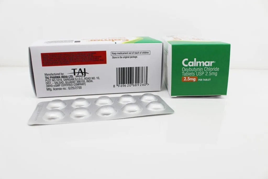 Oxybutynin 2.5mg Tablets Manufacturers India & Pioneer Exporters