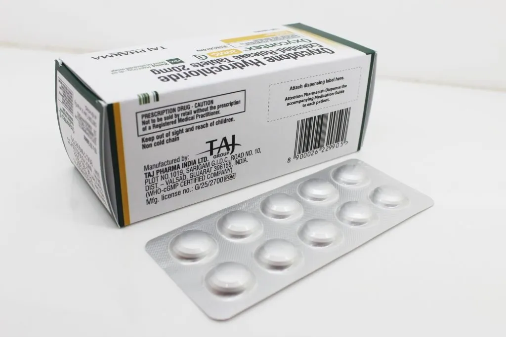 Oxycodone Hydrochloride 20mg Tablets Manufacturer