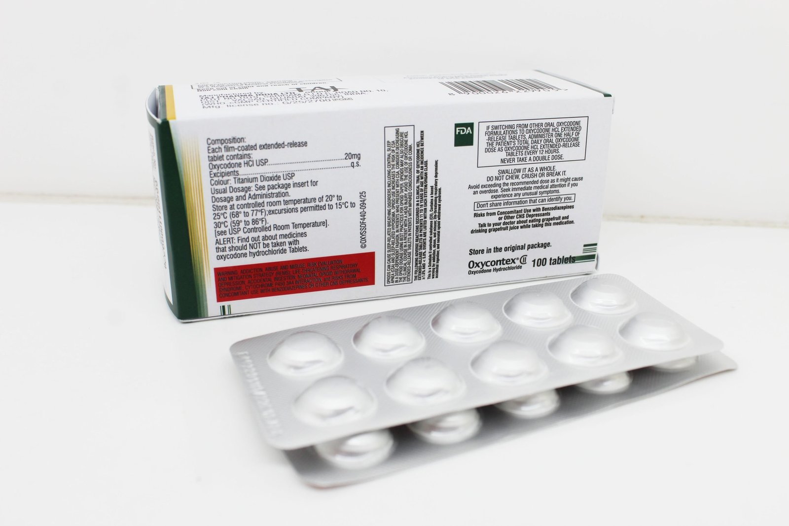Oxycodone Hydrochloride 20mg Tablets Manufacturer, Supplier in Vapi, Gujarat