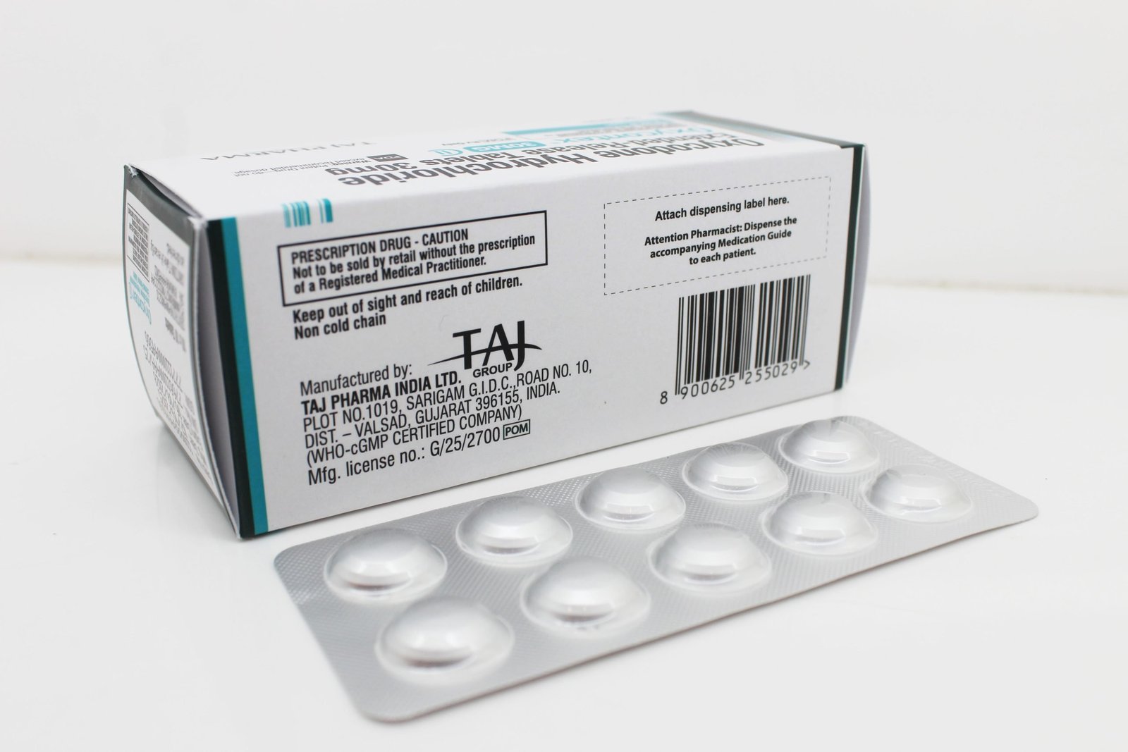 Oxycodone Hydrochloride 30mg Tablets Manufacturer from Mumbai
