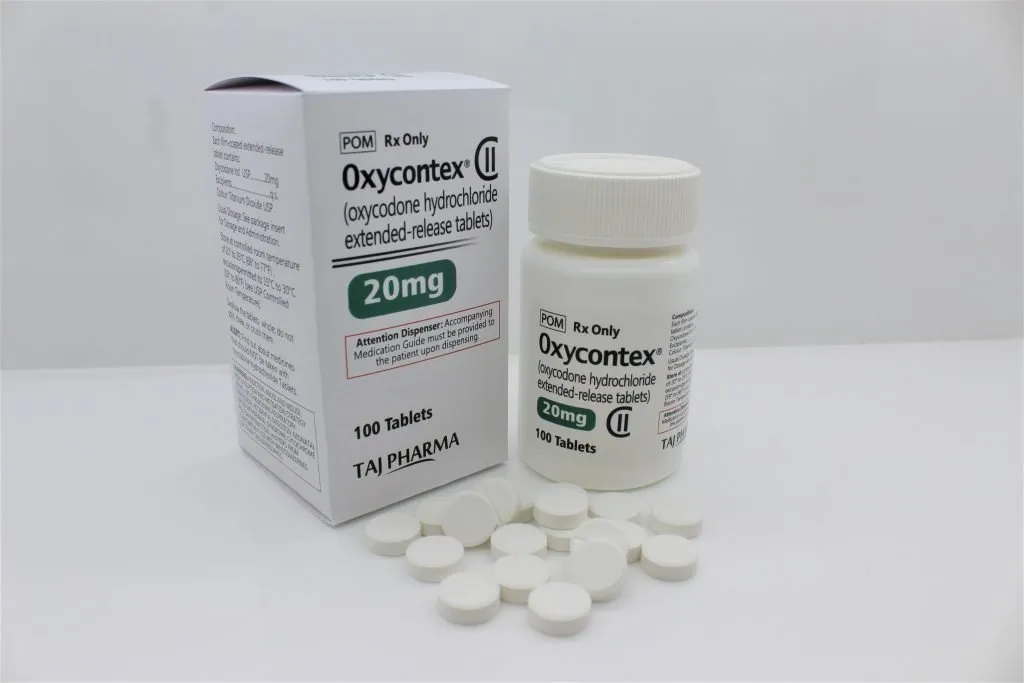 Oxycodone Hydrochloride ER Tablets 20mg Exporters from India.