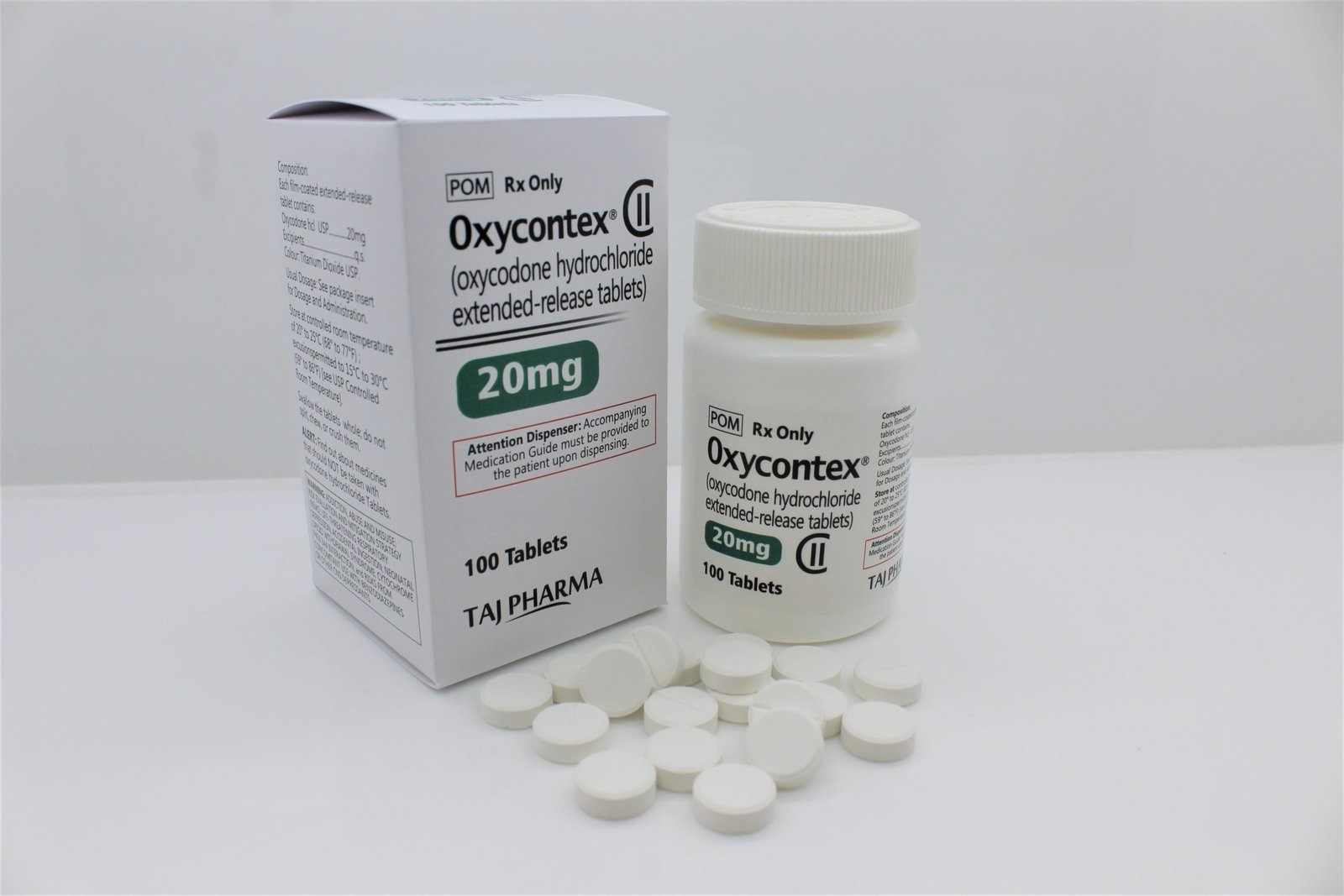 Oxycodone Hydrochloride ER Tablets 20mg Exporters from India.