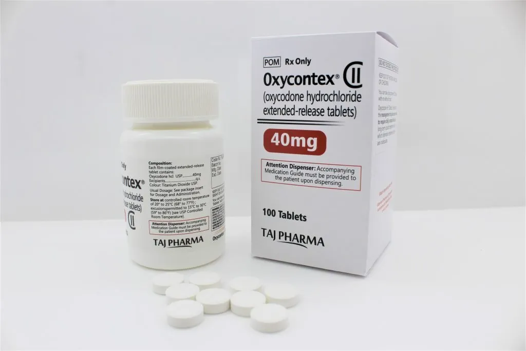 Oxycodone Hydrochloride ER Tablets 40mg manufacturer in India
